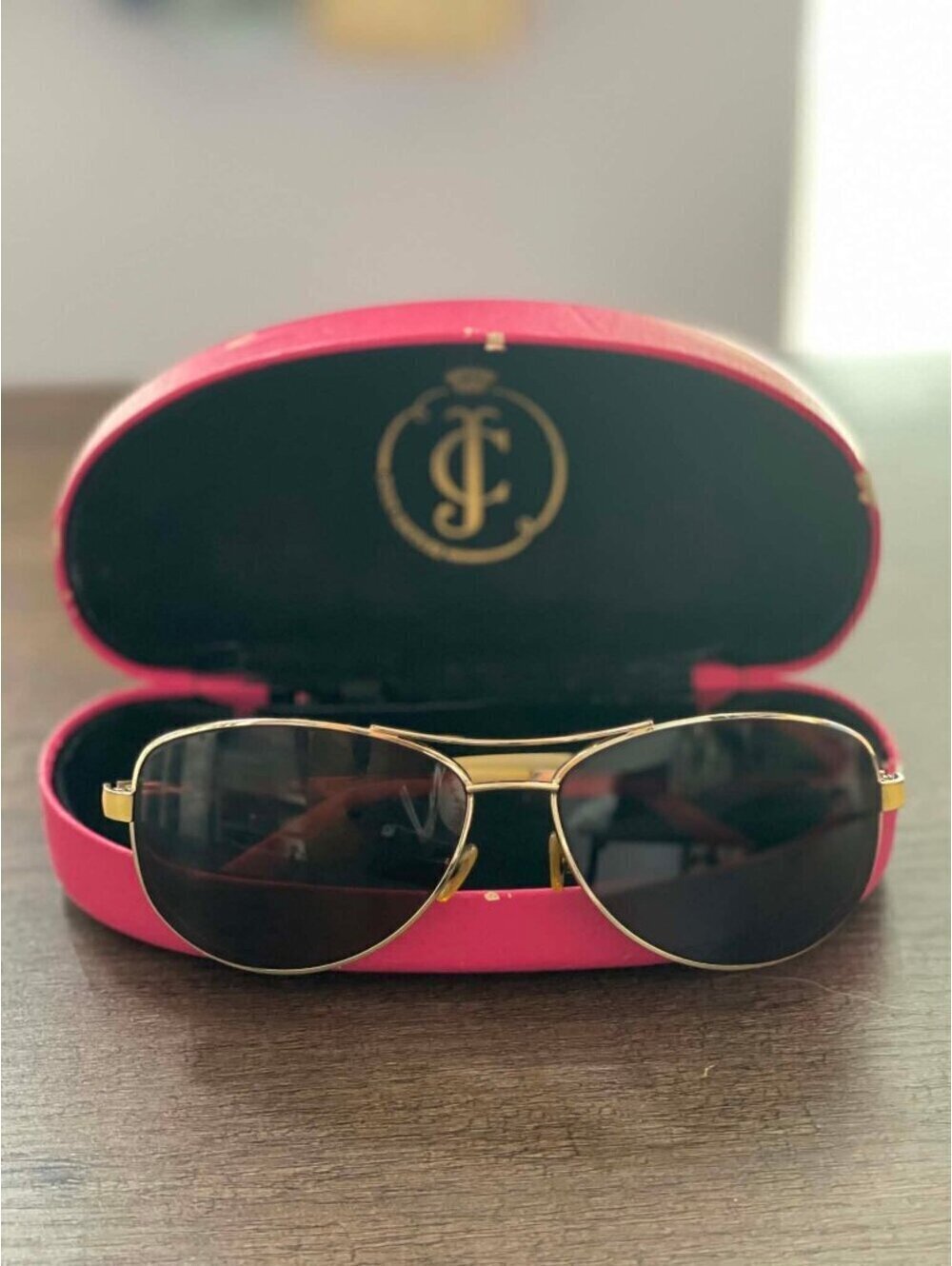 Juicy Couture Sunglasses | Gold Studs Prescription Frames + Case - Picture 2 of 8